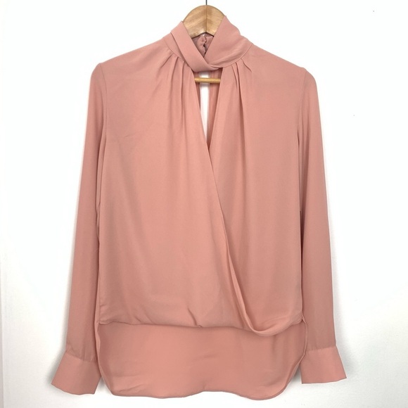 NWT Lulus High Neck Draped Blouse - Picture 1 of 8